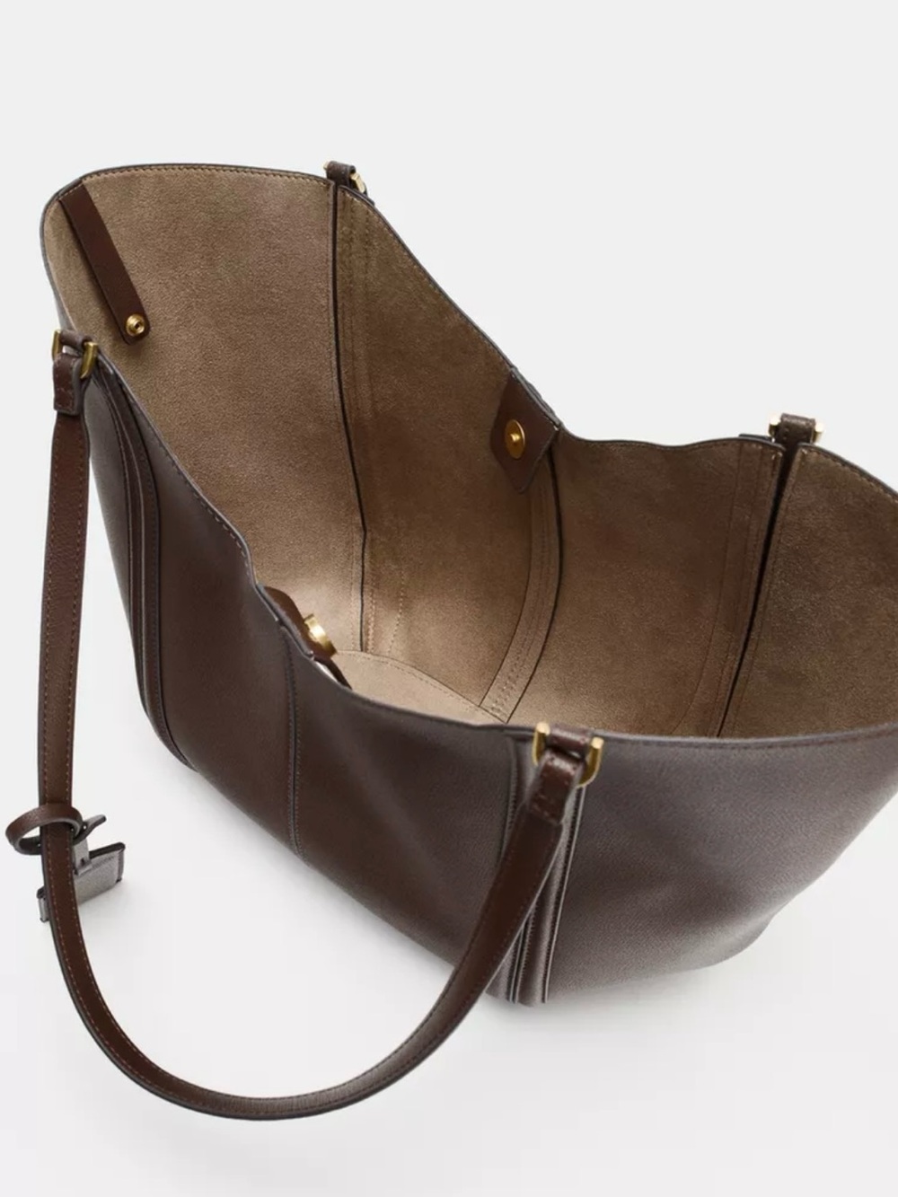 Zara Maxi Shopper bag in light tan - Picture 10 of 11